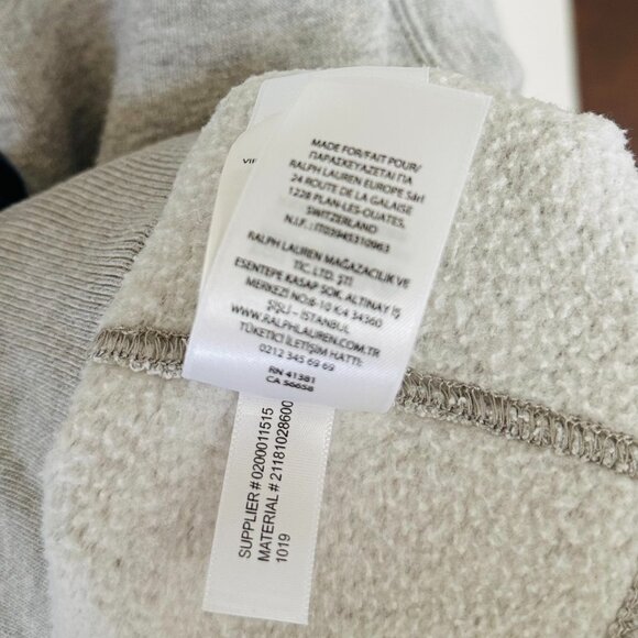 🐻 Polo 🐻 Ralph Lauren Women's Sailor Polo Bear Light Grey Sweatshirt, L - Picture 8 of 8